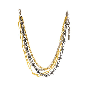 TOVA Spikes Multi Chain Necklace