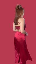 Red Satin Maxi Dress