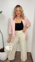 Polka Dot  Ivory Denim Pants