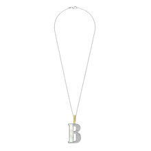 Mother Pearl  Letter B Pendant Necklace