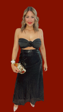 Black Sequins Skirt & Top Set