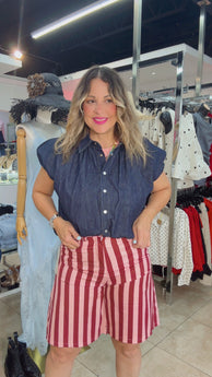 Italian Tailored Stripe Shorts