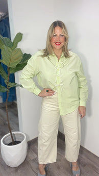 Pistachio Bow Blouse