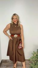 Hazelnut Satin Flow Dress