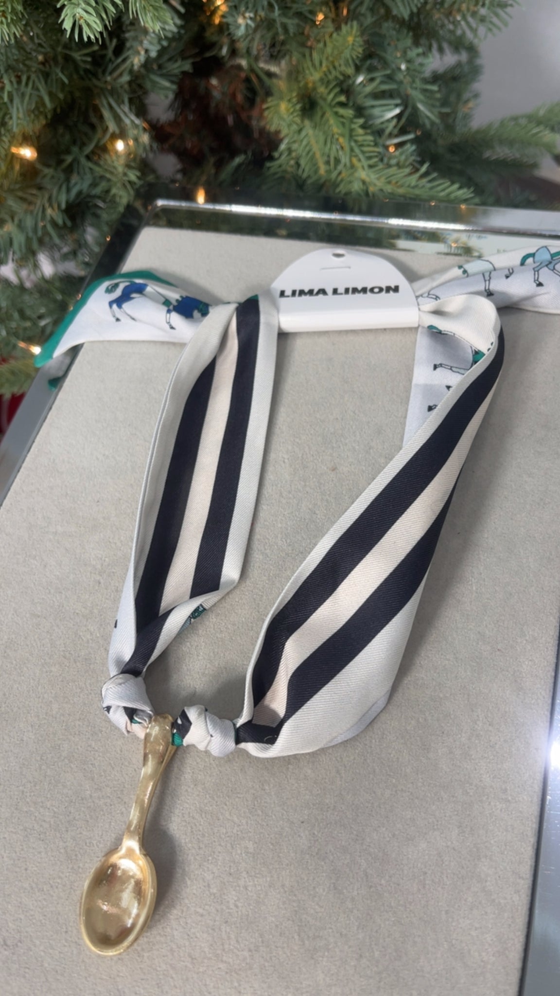 Golden Spoon Silk Necklace