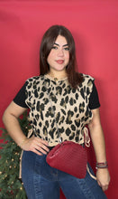 Leopard Knit Black Blouse