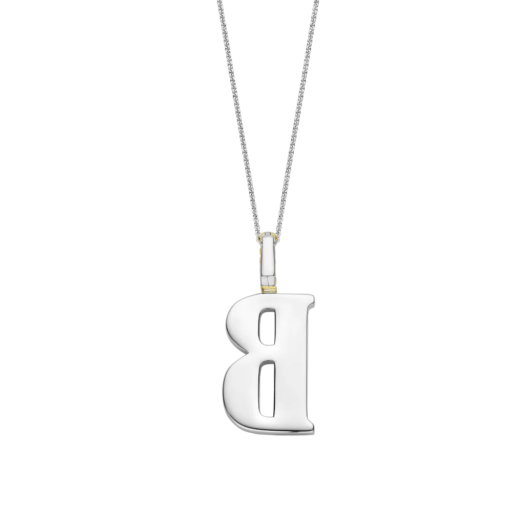 Mother Pearl  Letter B Pendant Necklace