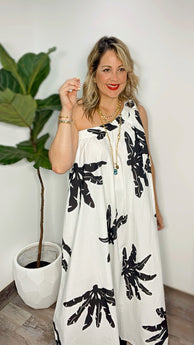 One Shoulder Maxi-Dress