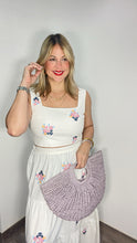 White Floral Top & Skirt Set