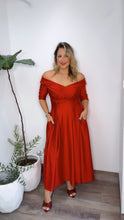 Lady in Red Midi Dress