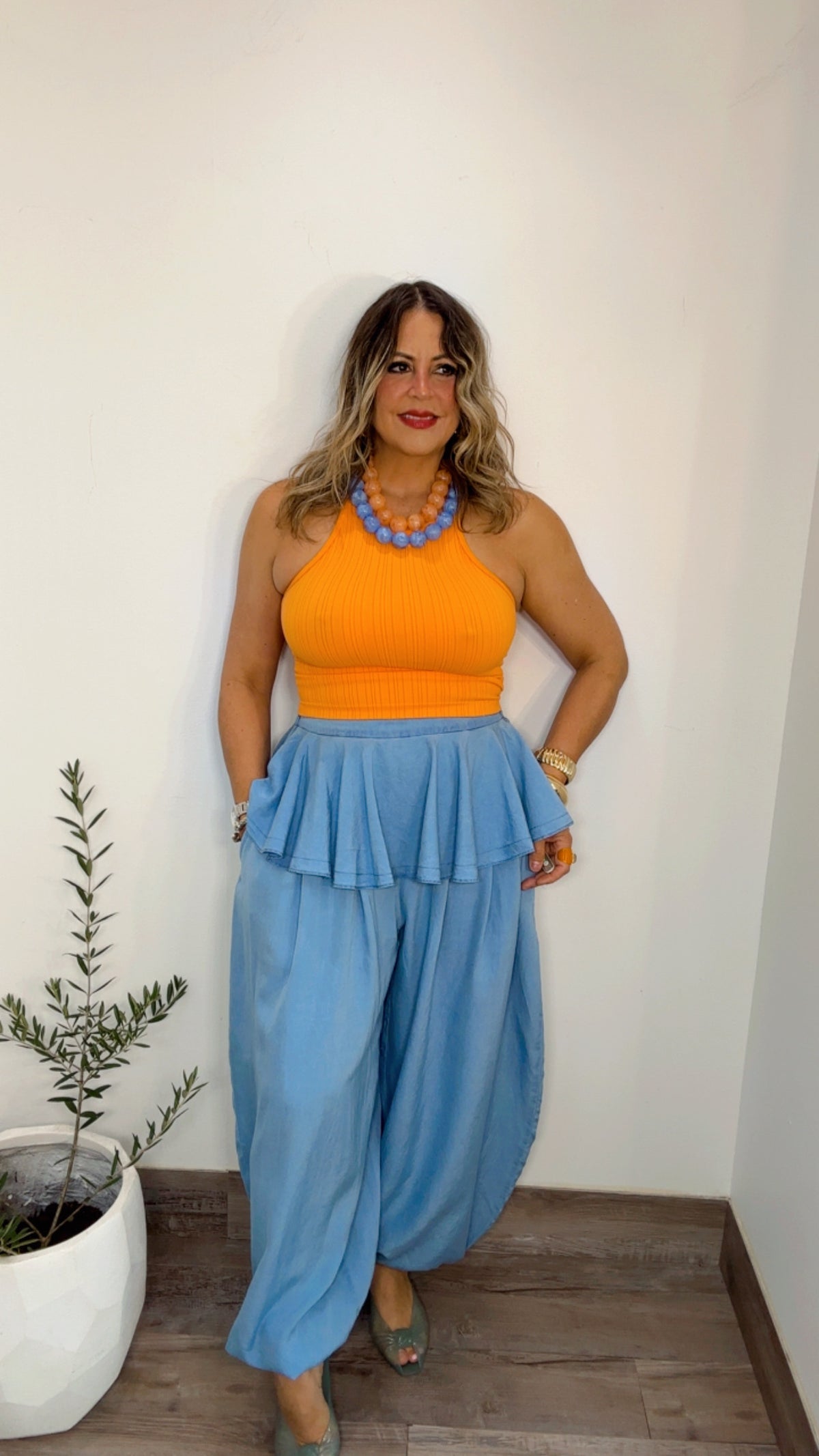 Ballon Pants Mini Skirt Overlay