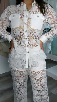 Elegant White Lace Set