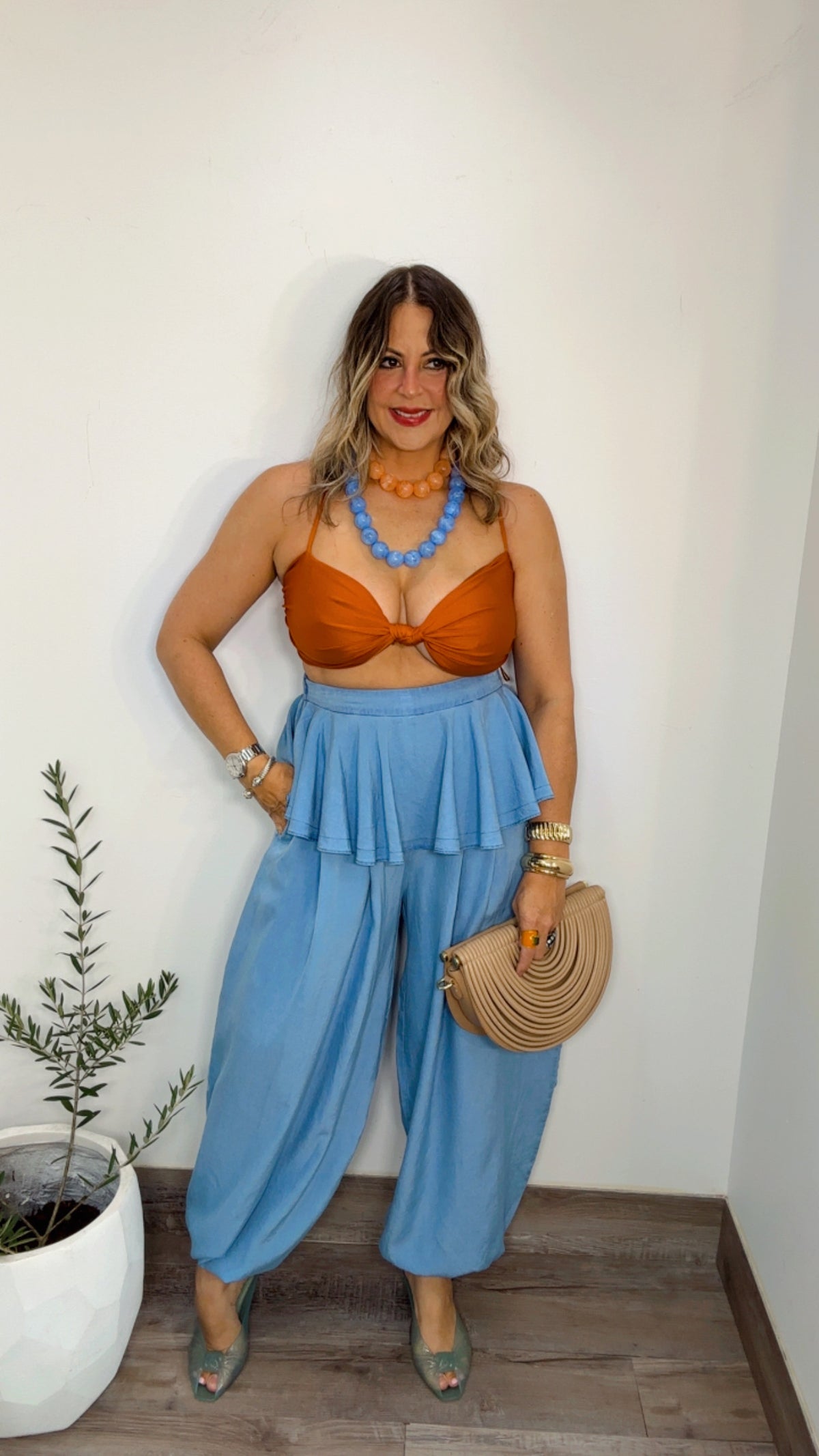 Ballon Pants Mini Skirt Overlay