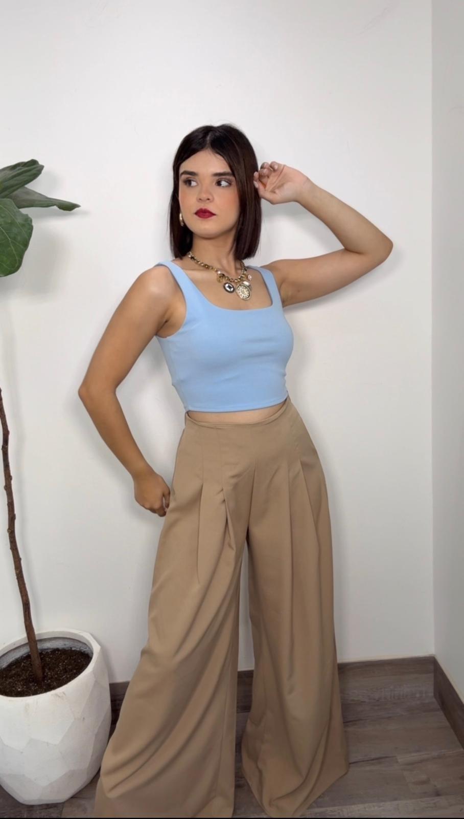 Blue Crop Top