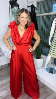 Red Valentina Jumpsuit