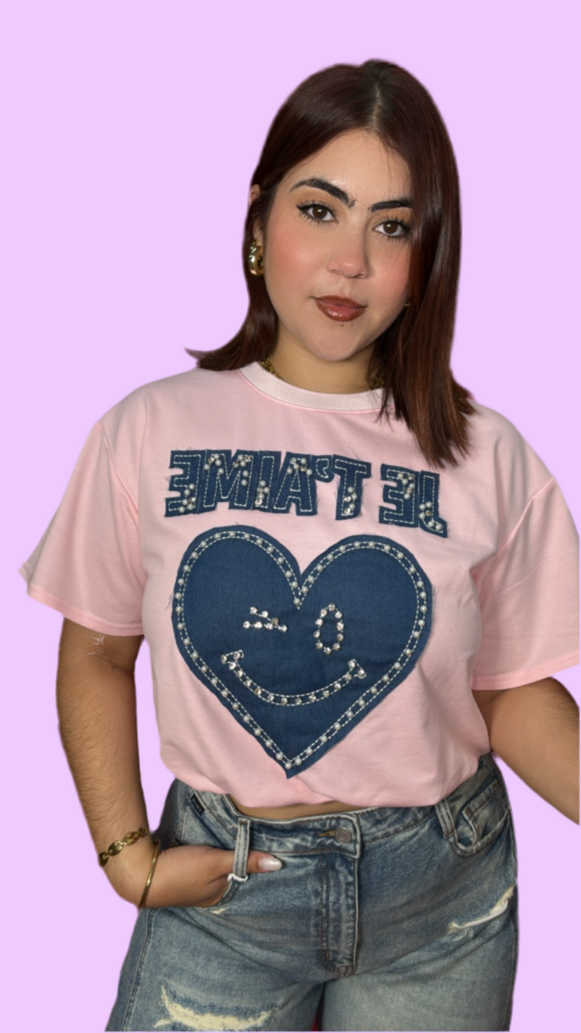 Je T'aime Pink Blouse