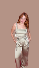 Sage Green Satin Top & Pant Set