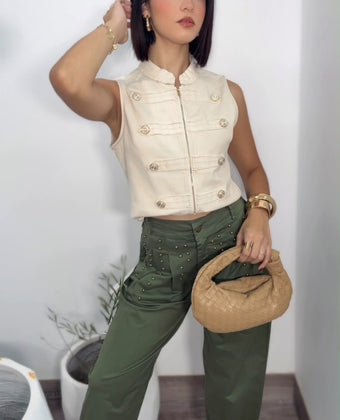Olive Barrel Pants Italy
