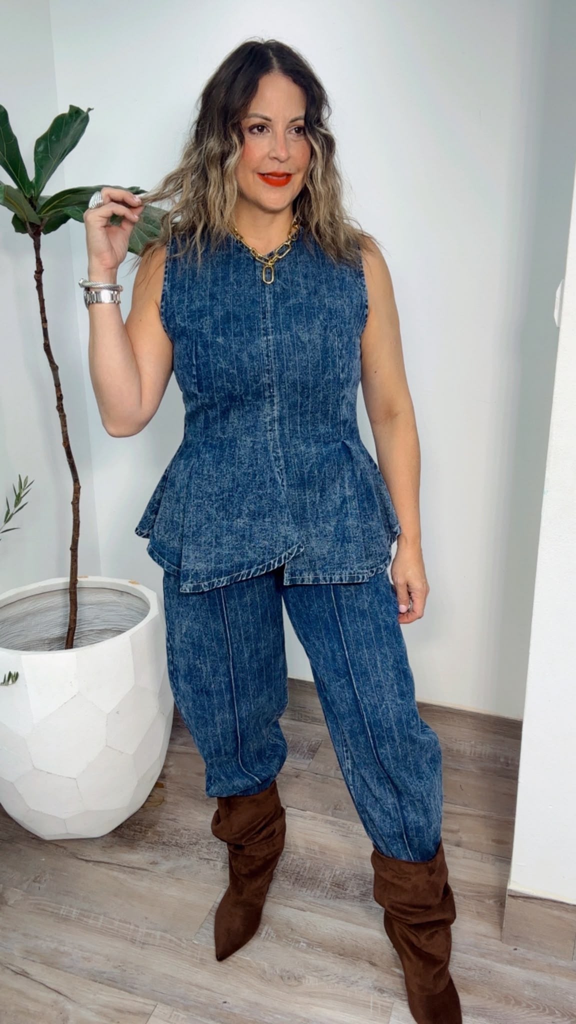 Denim Flare Set