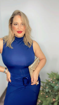 Holiday Glam in Navy Blue