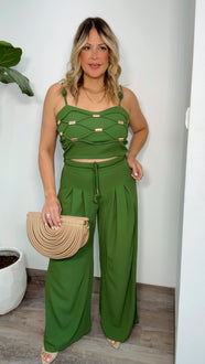 Olive Glow Statement Set