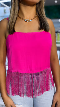 Fringe Pink Top