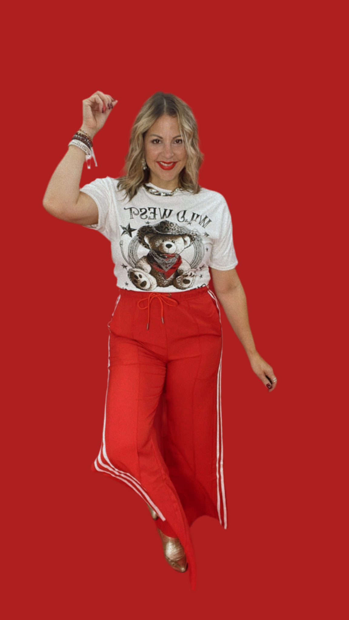 Red Side Open Pant