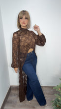 Chocolate Overlay Lace Top