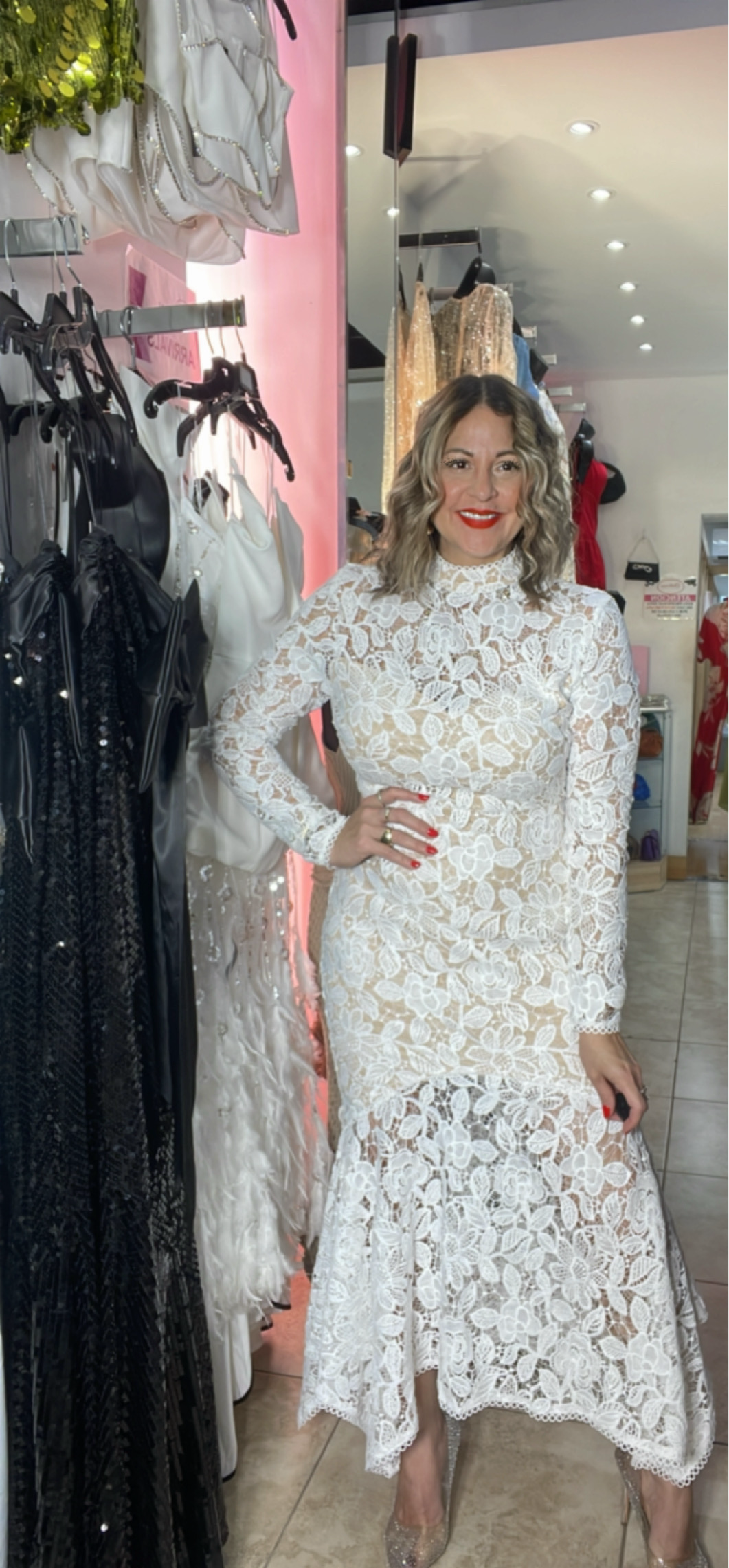 White Lace Maxi Dress