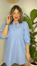 Gabriela Blue Stripes  Dress