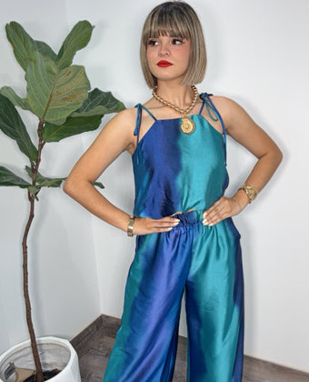 Blue & Blue Two Tone Pant