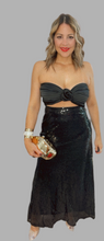 Black Sequins Skirt & Top Set
