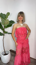 Coral Eyelet Tube & Pant Set