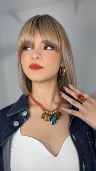 TOVA  Soleil Ring in Astral Pink