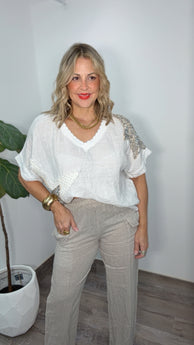 White Star Patch Italy Blouse