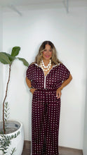Burgundy Polka Dot Set