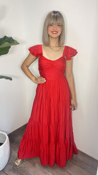 Carolina Red Maxi Dress