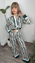 Gracia Hunter Green Print Pant