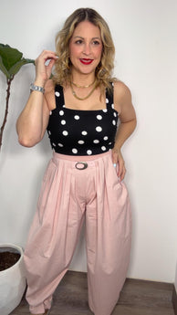 Rosé Chic Wide-Leg Pants
