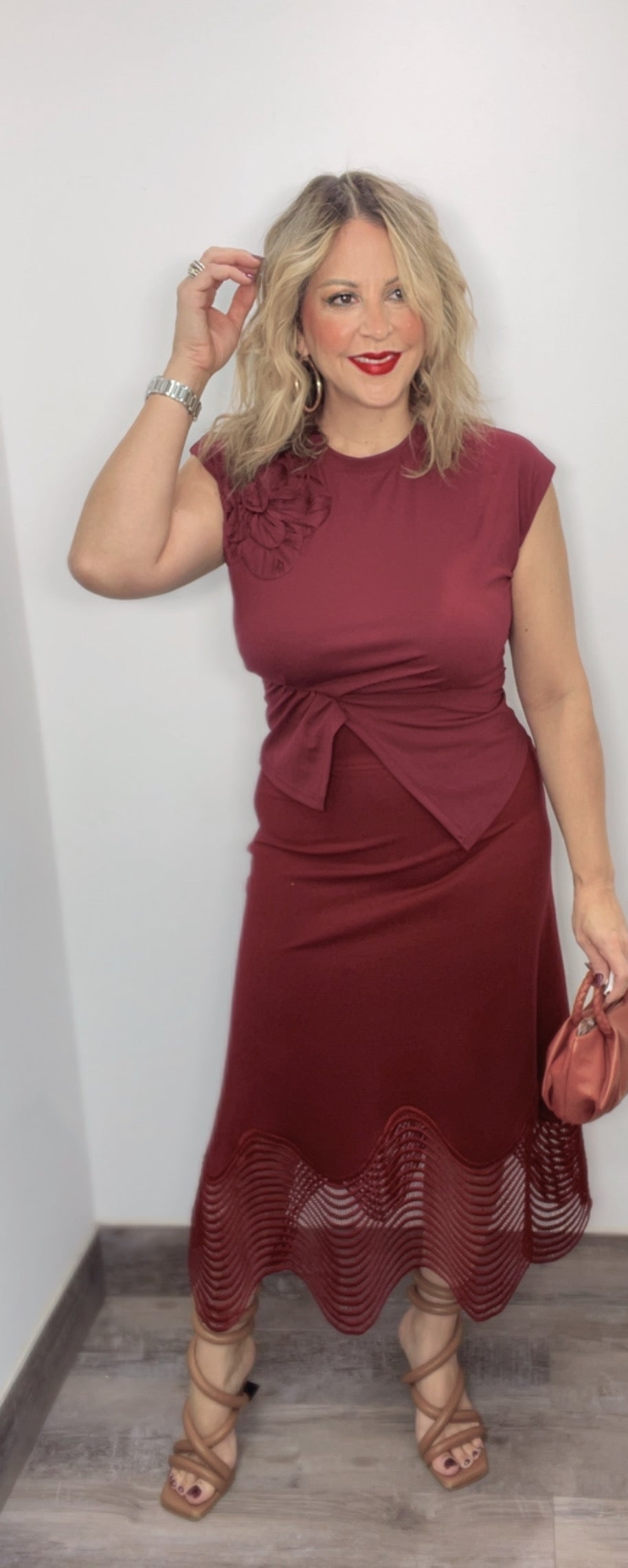 Merlot Gracia Waves Skirt