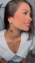 Halo Pearl Gold Drop Earring