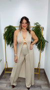 Champagne Shimmer Halter Set