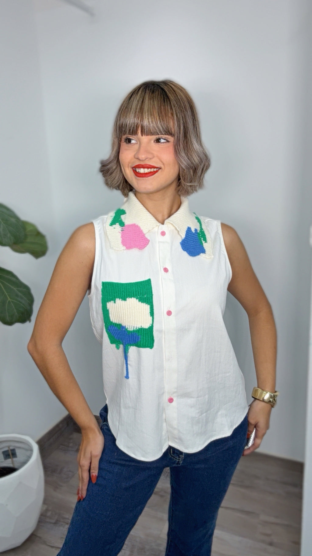 Pop Art Sleeveless Shirt