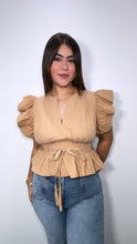 Tan Puff Top