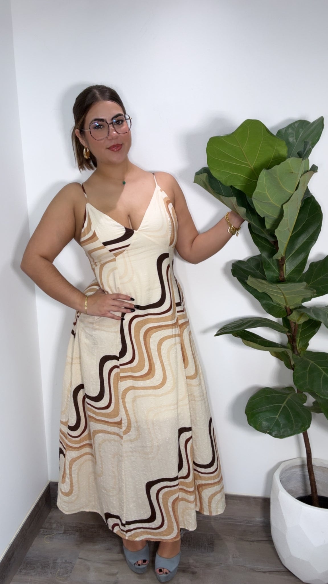 Brown Island Maxi Dress