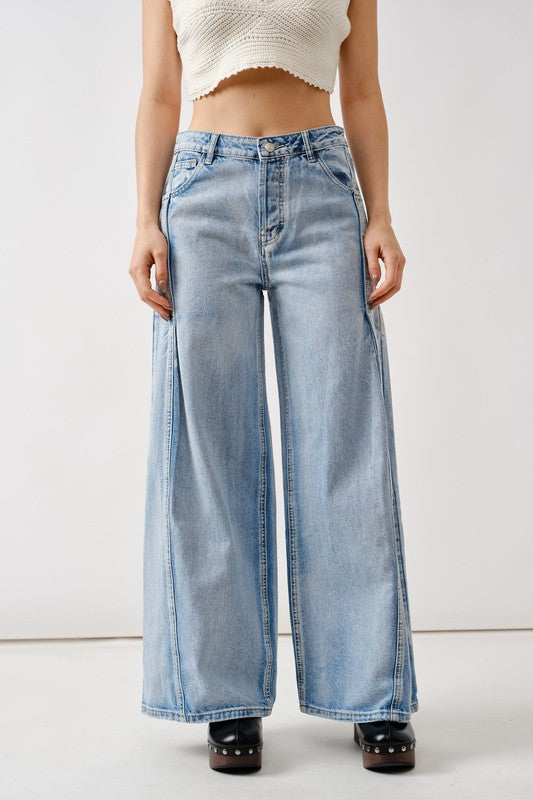 Terry Wide Denim Pants