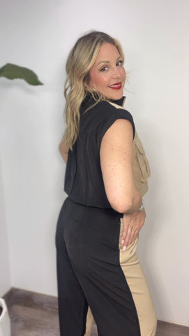 Beige Boss Two-Piece Set