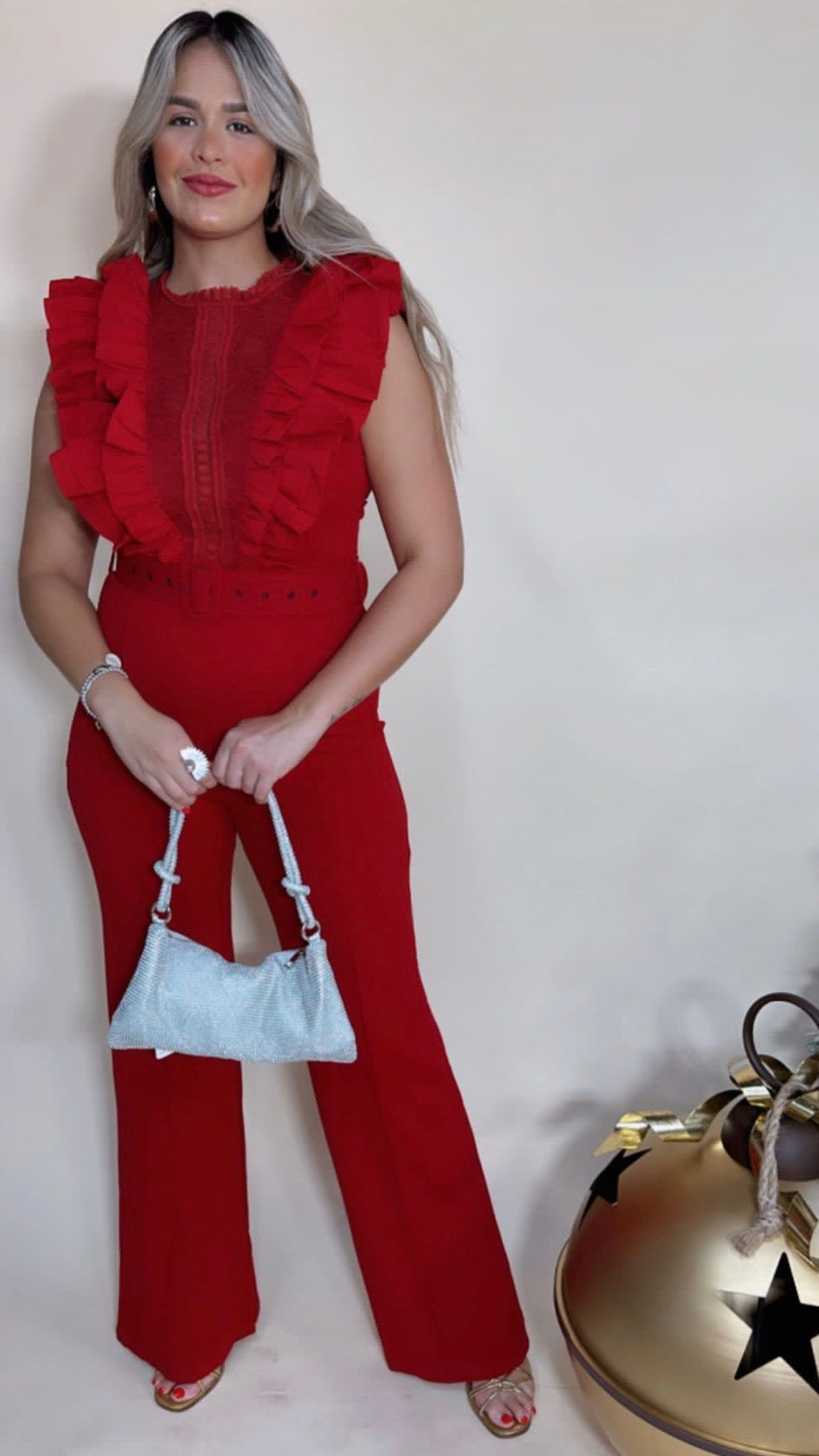 Red Ruffles Jumpsuit