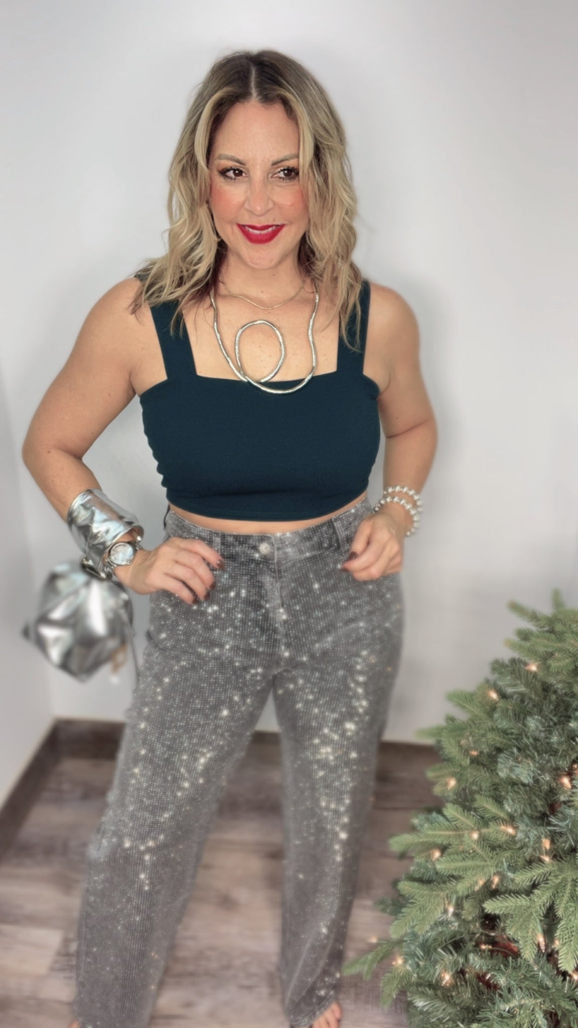 You Need Hunter Green Basic Crop Top