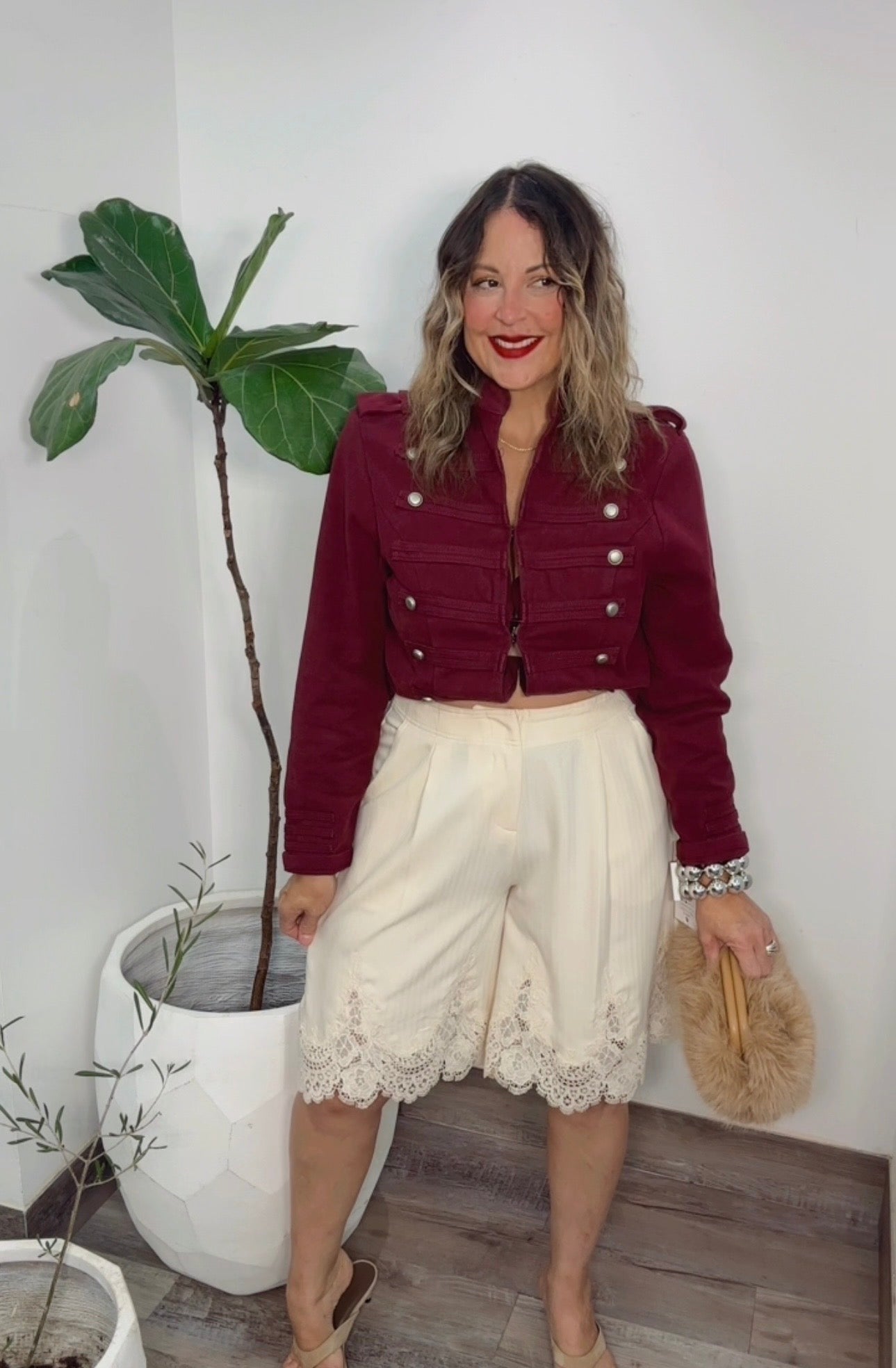 Burgundy Napoleón Jacket